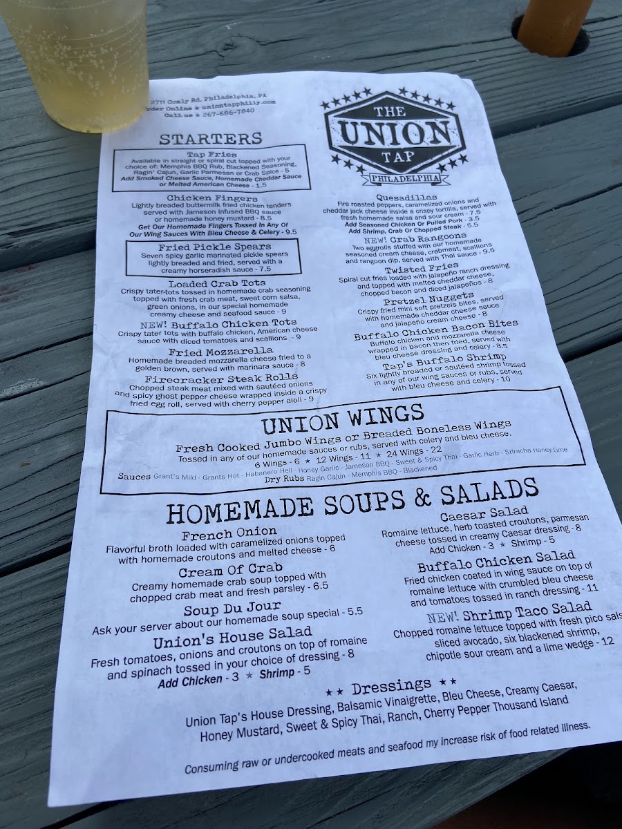 The Union Tap Menu - Image 3