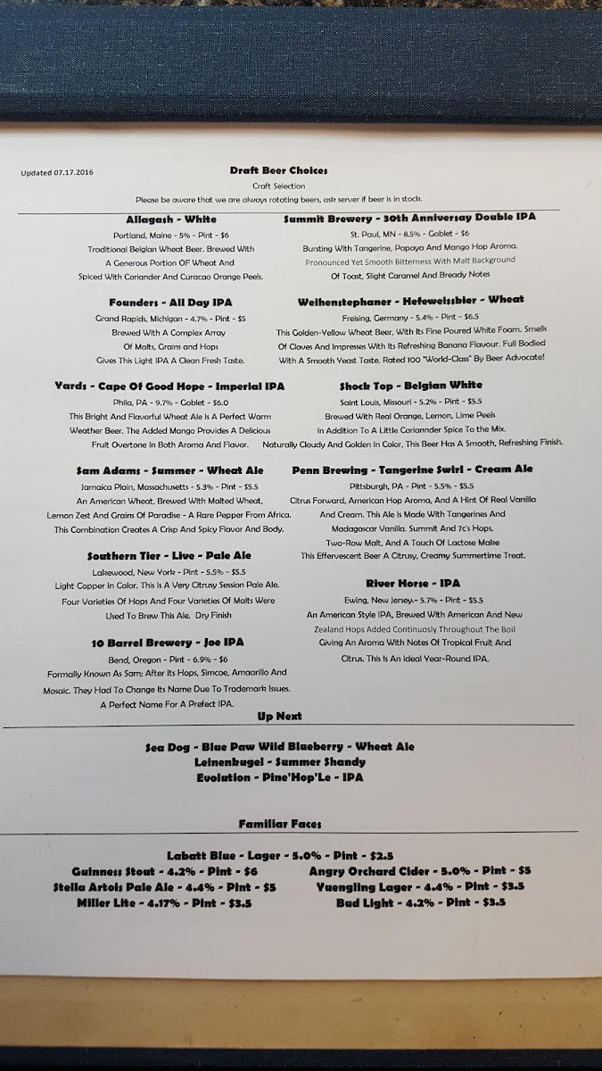 The Union Tap Menu - Image 5